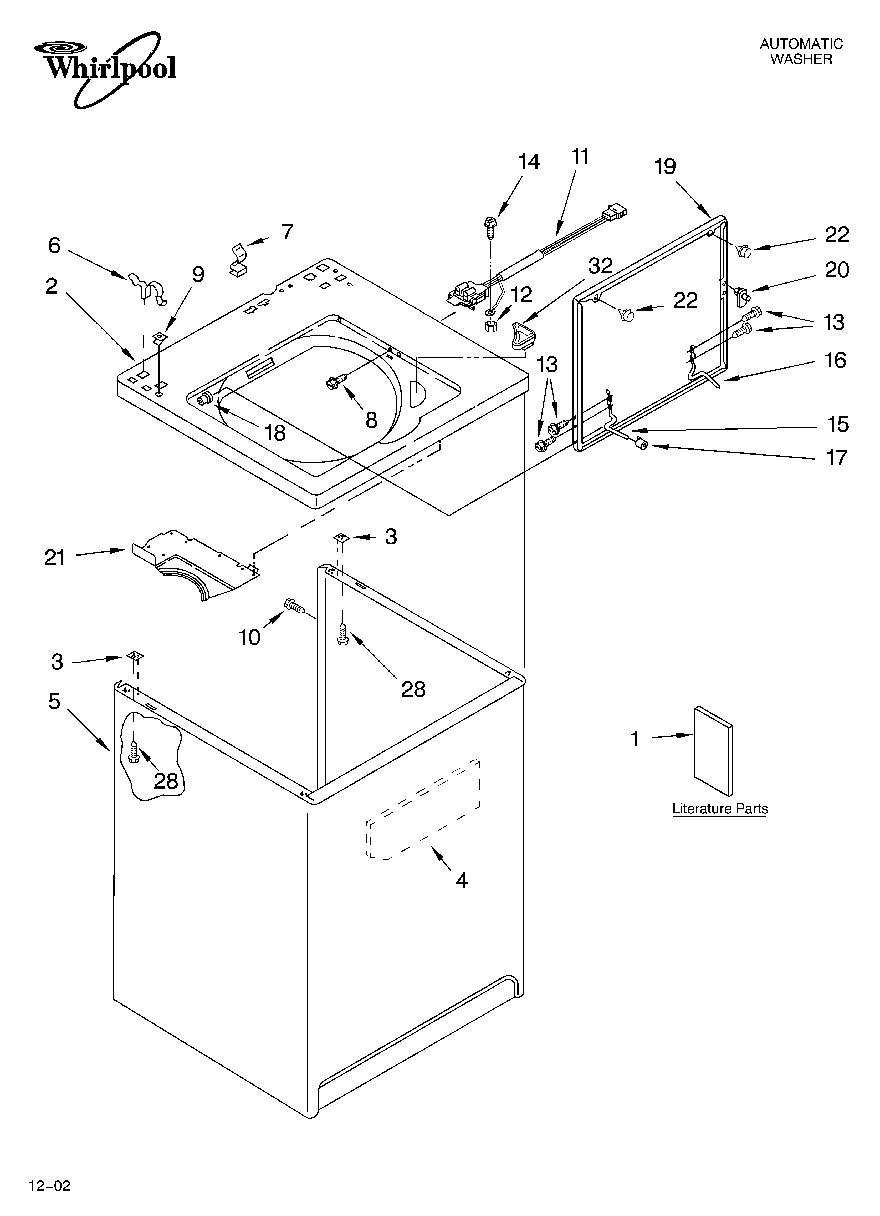 TOP AND CABINET PARTS