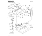Kirkland 7MSGDS800LQ0 top and console parts diagram