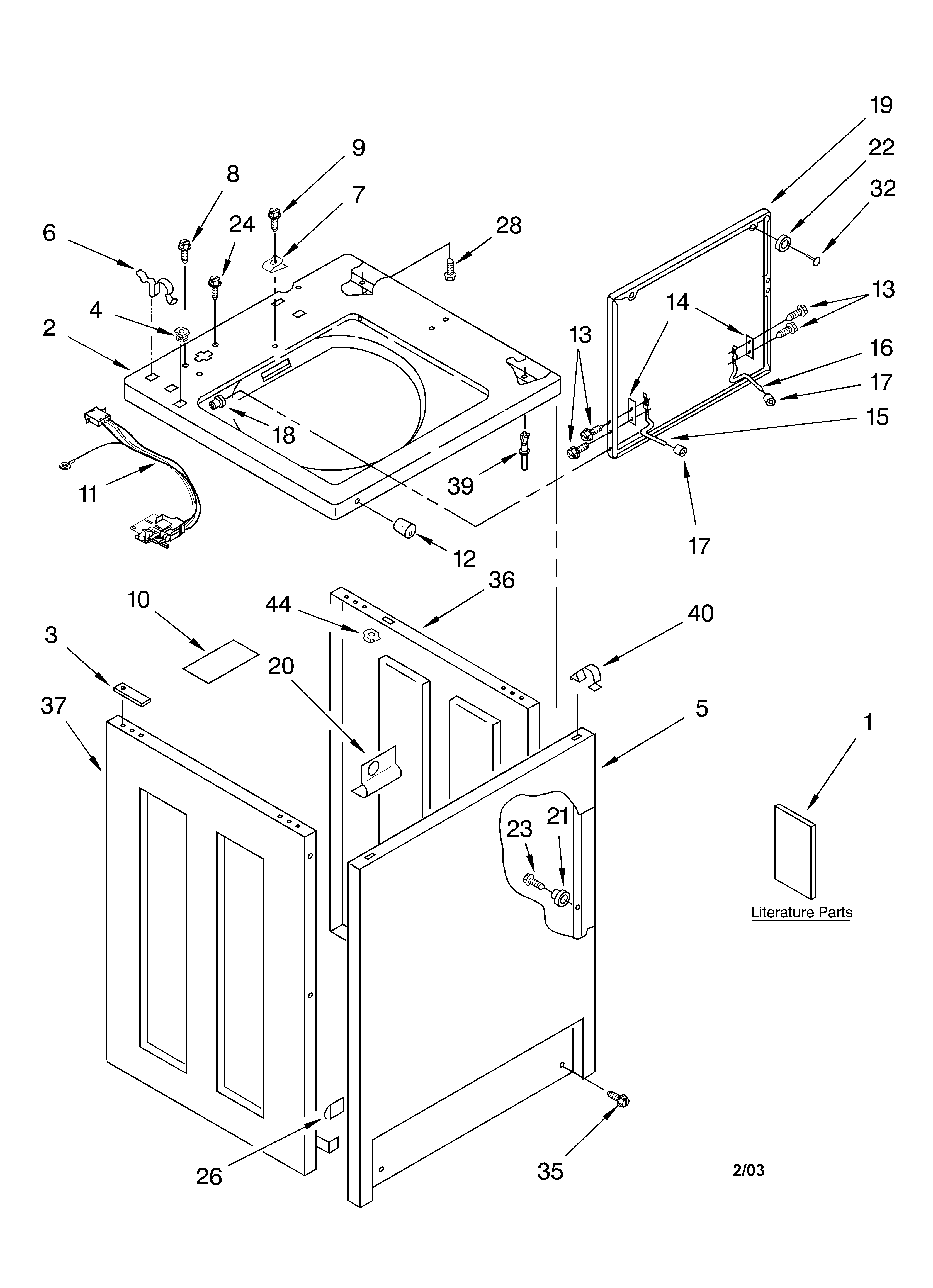 TOP AND CABINET PARTS