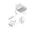 Whirlpool DUL200PKT1 lower dishrack parts diagram