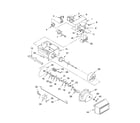 Whirlpool ED0GTQXMQ00 motor and ice container parts diagram