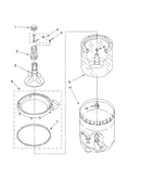 Agitator, basket and tub parts