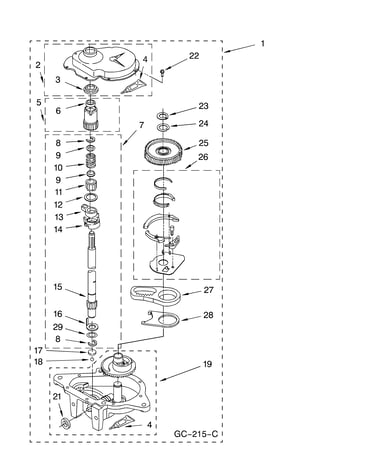 Gearcase parts