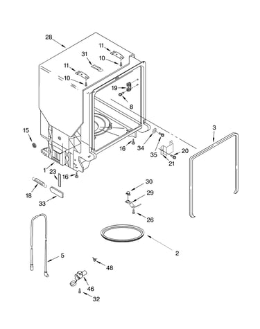 Tub and frame parts