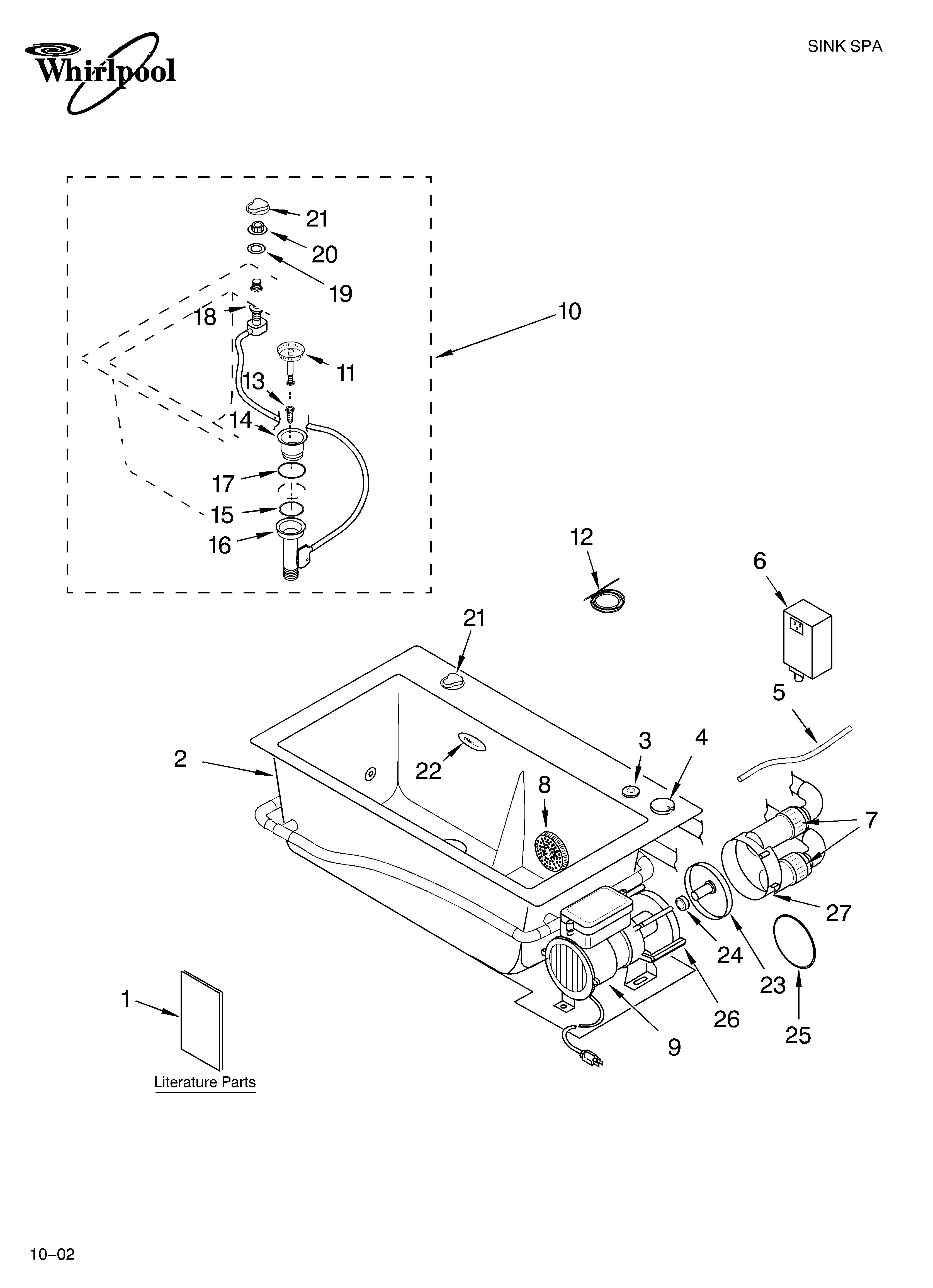 Jetted sink parts