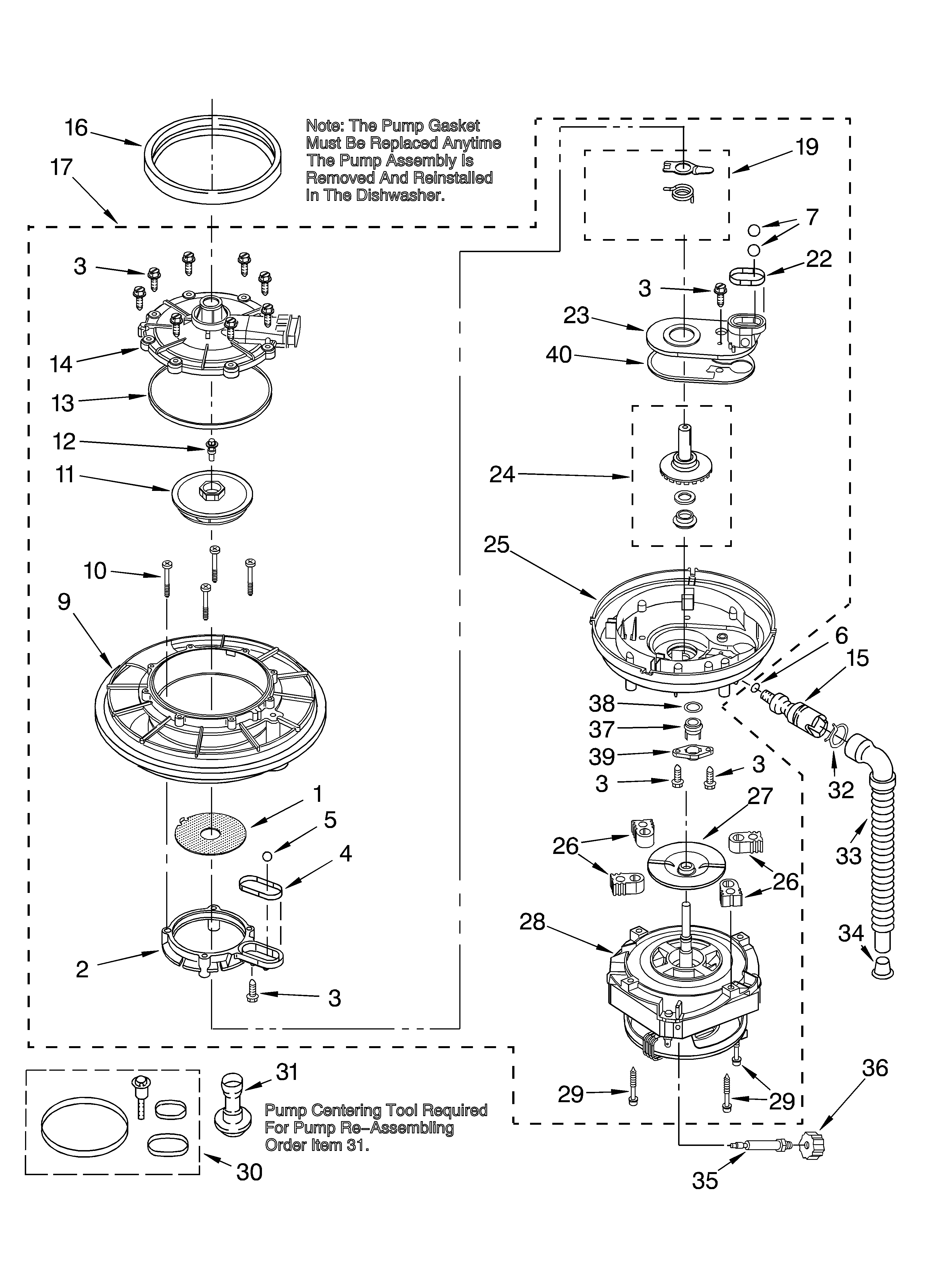 Pump and motor parts