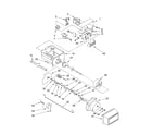 Whirlpool 3XES0FHGKS02 motor and ice container parts diagram