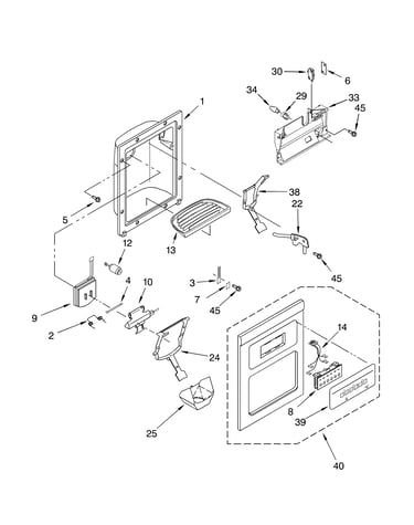 Dispenser front parts