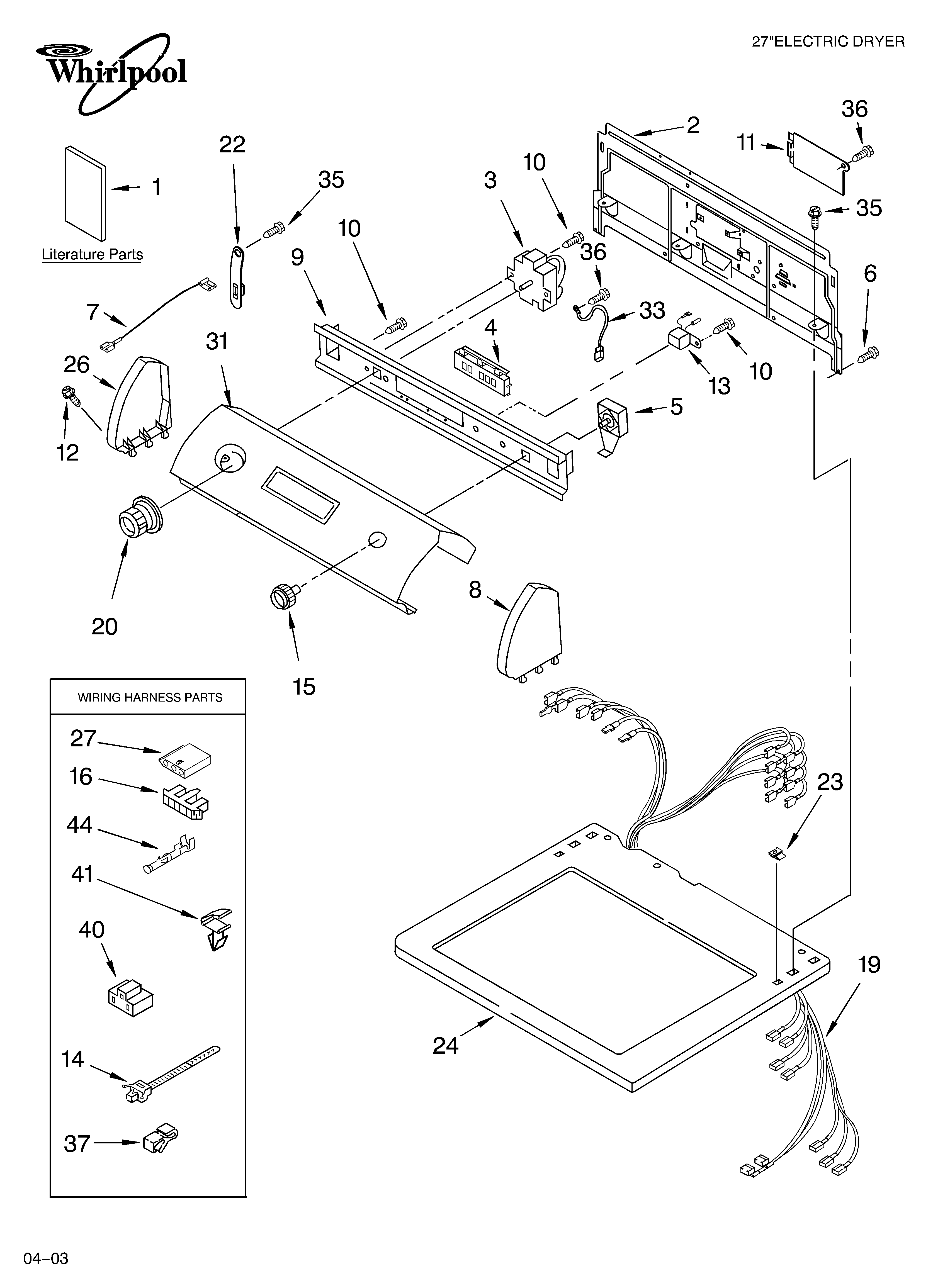 Top and console parts
