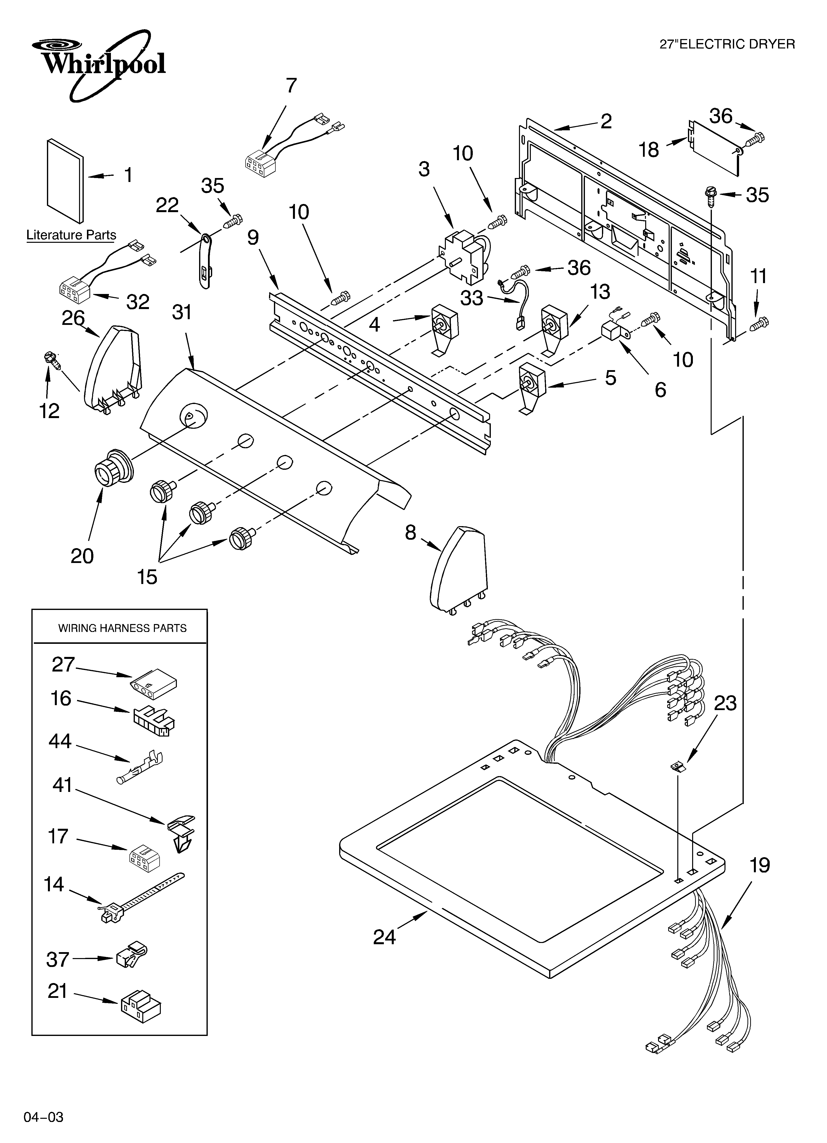 Top and console parts