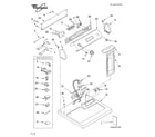 Whirlpool 7MLGC9545JQ4 top and console parts diagram