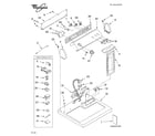 Whirlpool 7MLGQ8000JQ4 top and console parts diagram