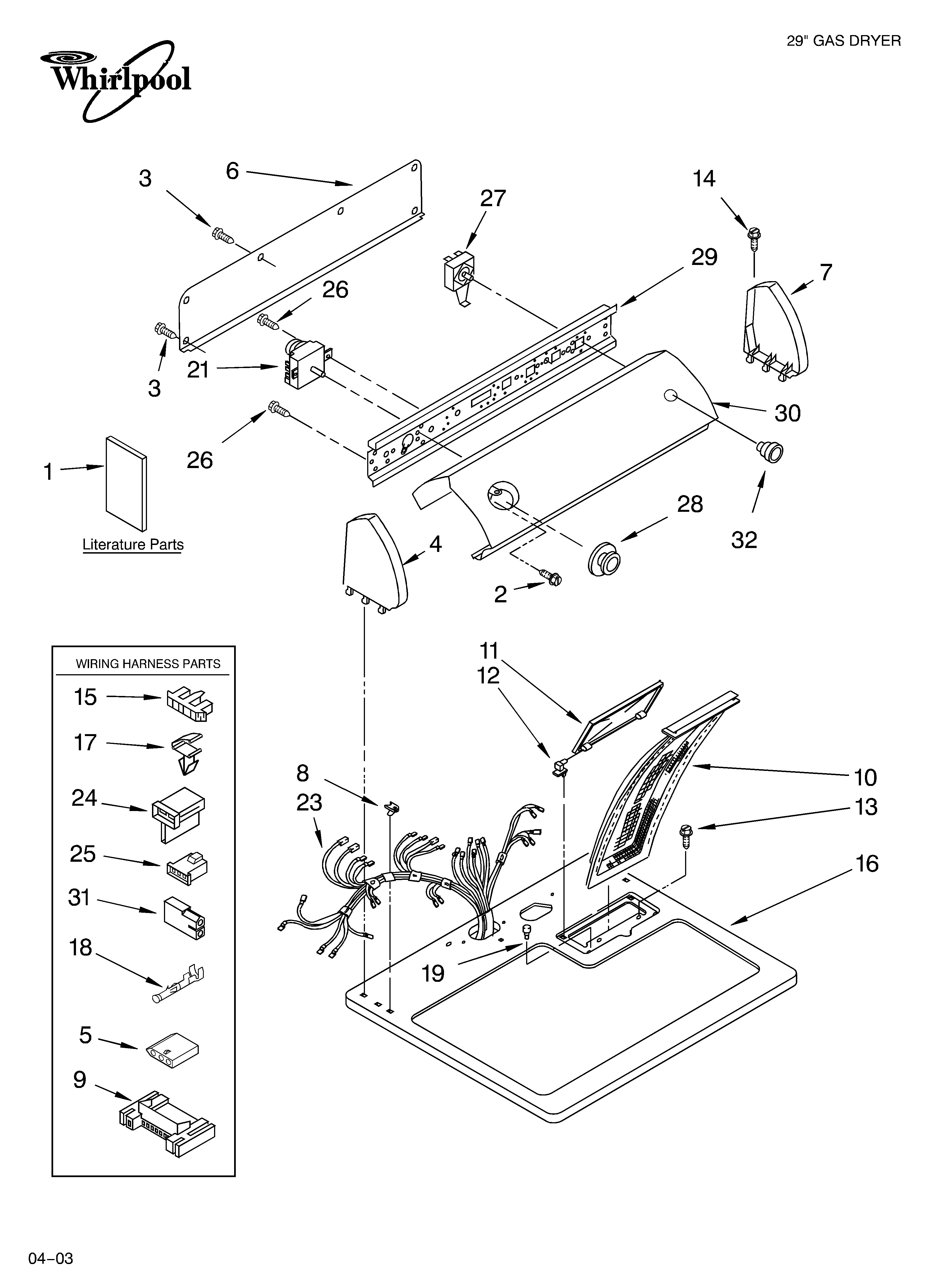Top and console parts