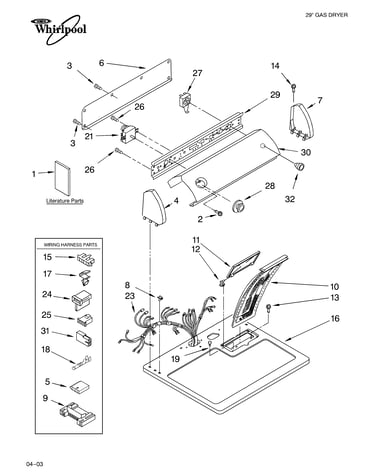 Top and console parts