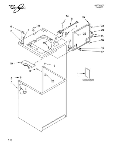 Top and cabinet parts