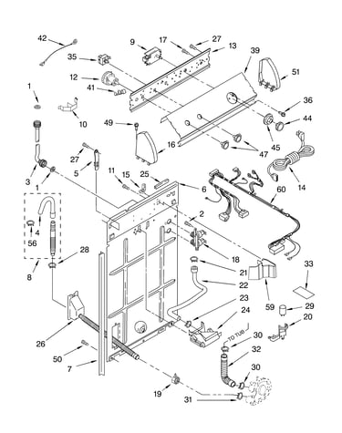 Controls and rear panel parts