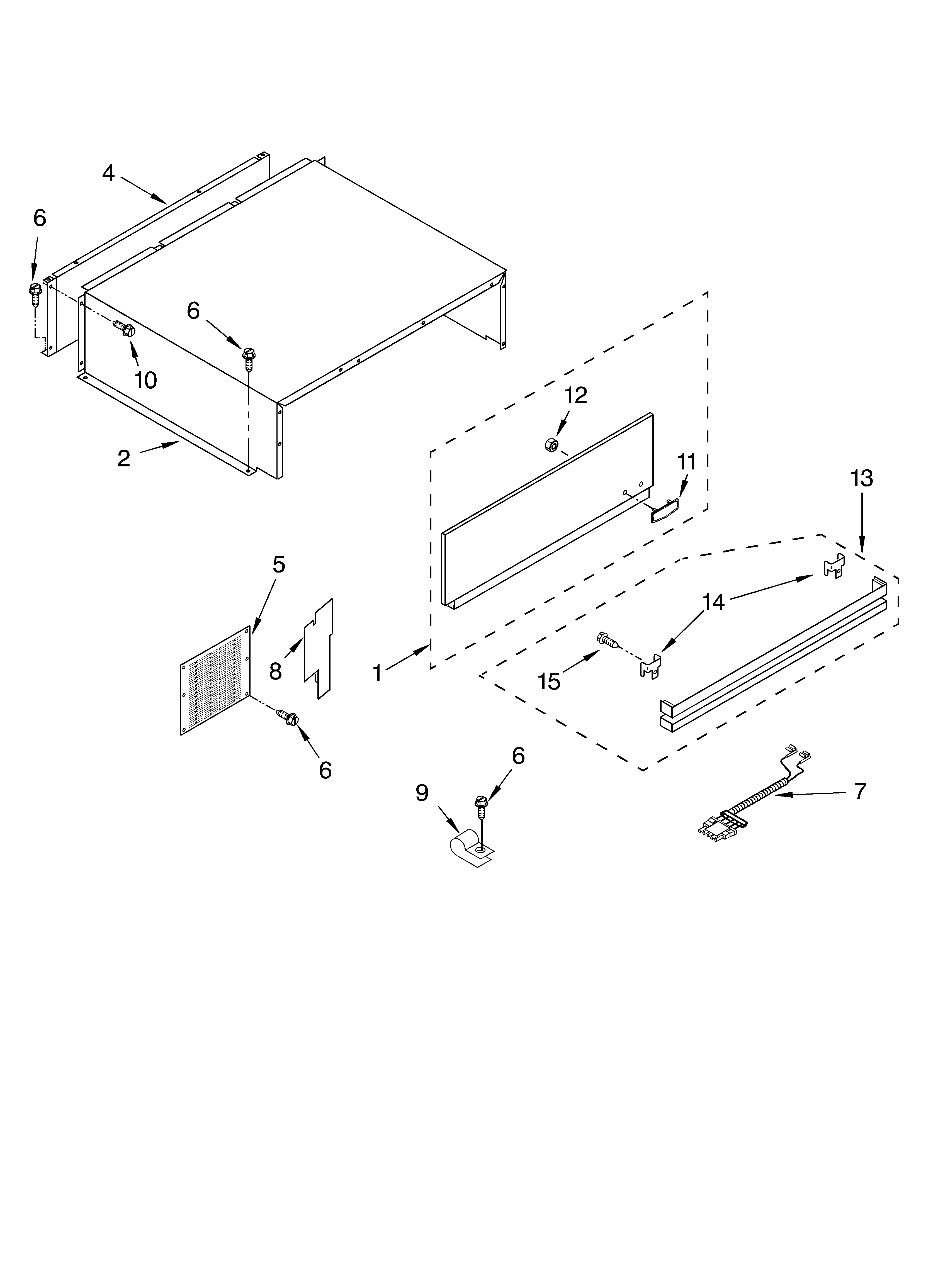 Top grille and unit cover parts