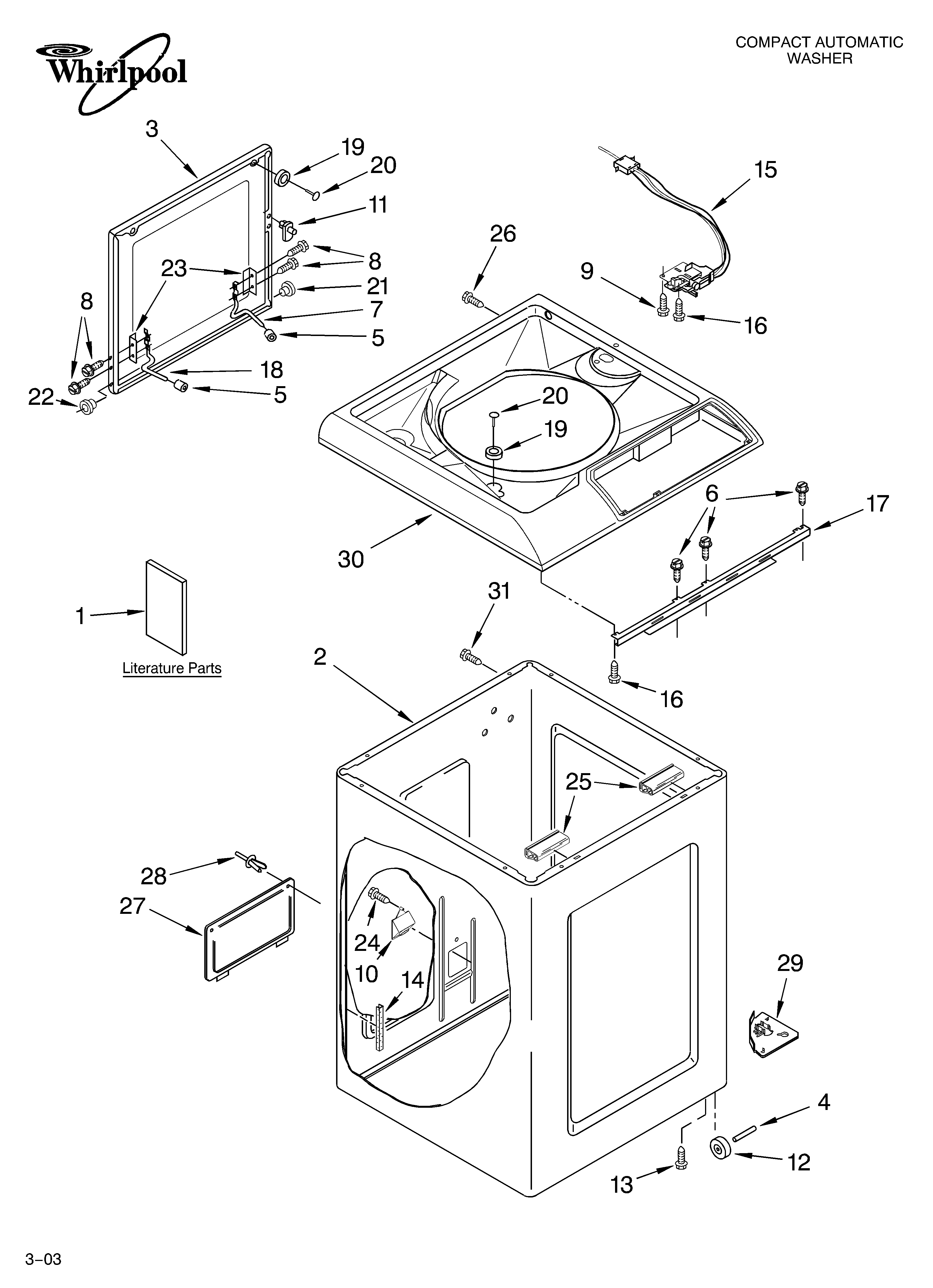 TOP AND CABINET PARTS