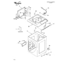 Whirlpool LCR7244HQ2 top and cabinet parts diagram