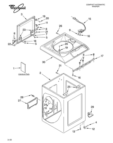 Top and cabinet parts