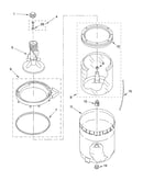Agitator, basket and tub parts