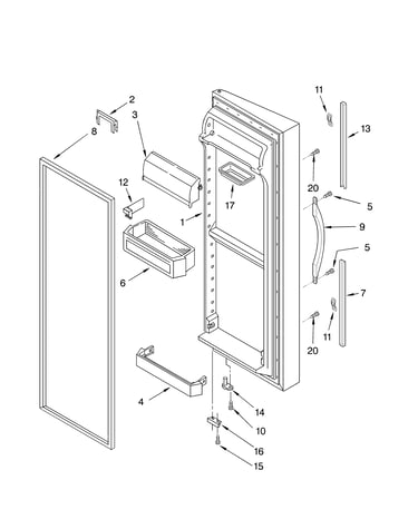 Refrigerator door parts
