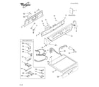Whirlpool 7MGGW9868KL1 top and console parts diagram