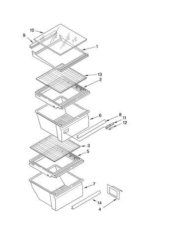 Refrigerator shelf parts