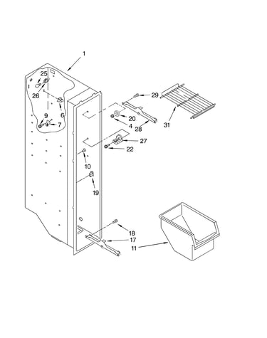 Freezer liner parts