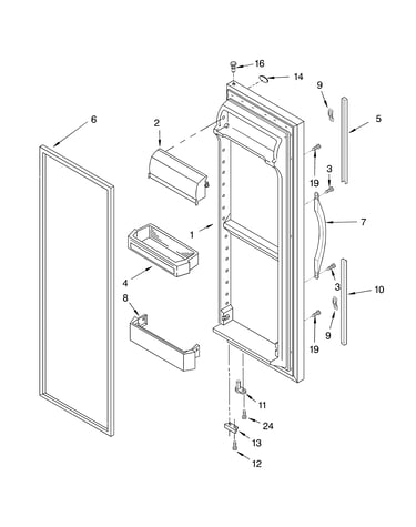 Refrigerator door parts