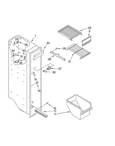 Freezer liner parts
