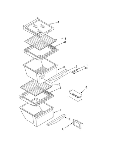 Refrigerator shelf parts