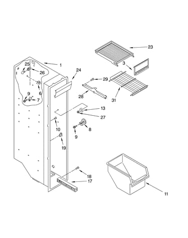 Freezer liner parts