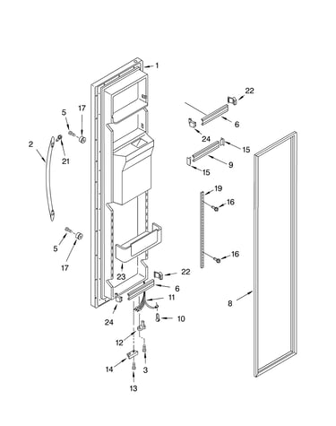 Freezer door parts