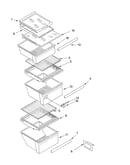 Refrigerator shelf parts