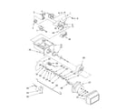KitchenAid KSRD25FKBT03 motor and ice container parts diagram