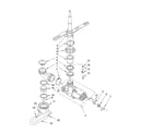 Roper RUD4000MB0 pump and spray arm parts diagram