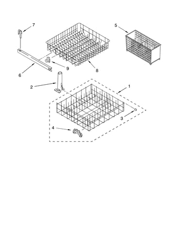 Dishrack parts, miscellaneous parts