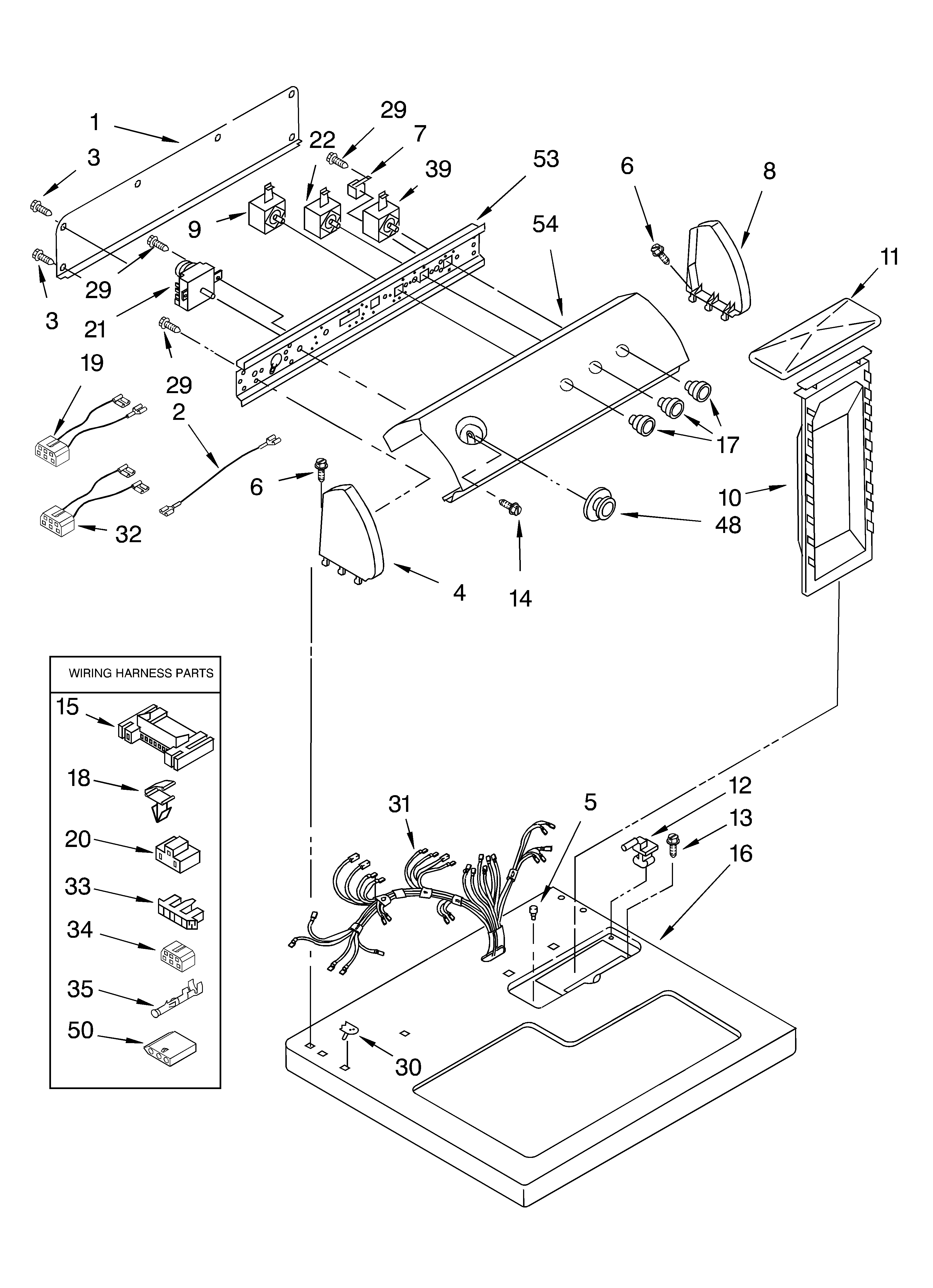 Top and console parts optional parts (not included