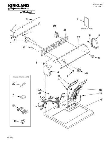 Top and console parts optional parts (not included