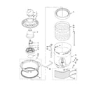 Whirlpool 7MGVW9959KL3 washplate, basket and tub parts diagram