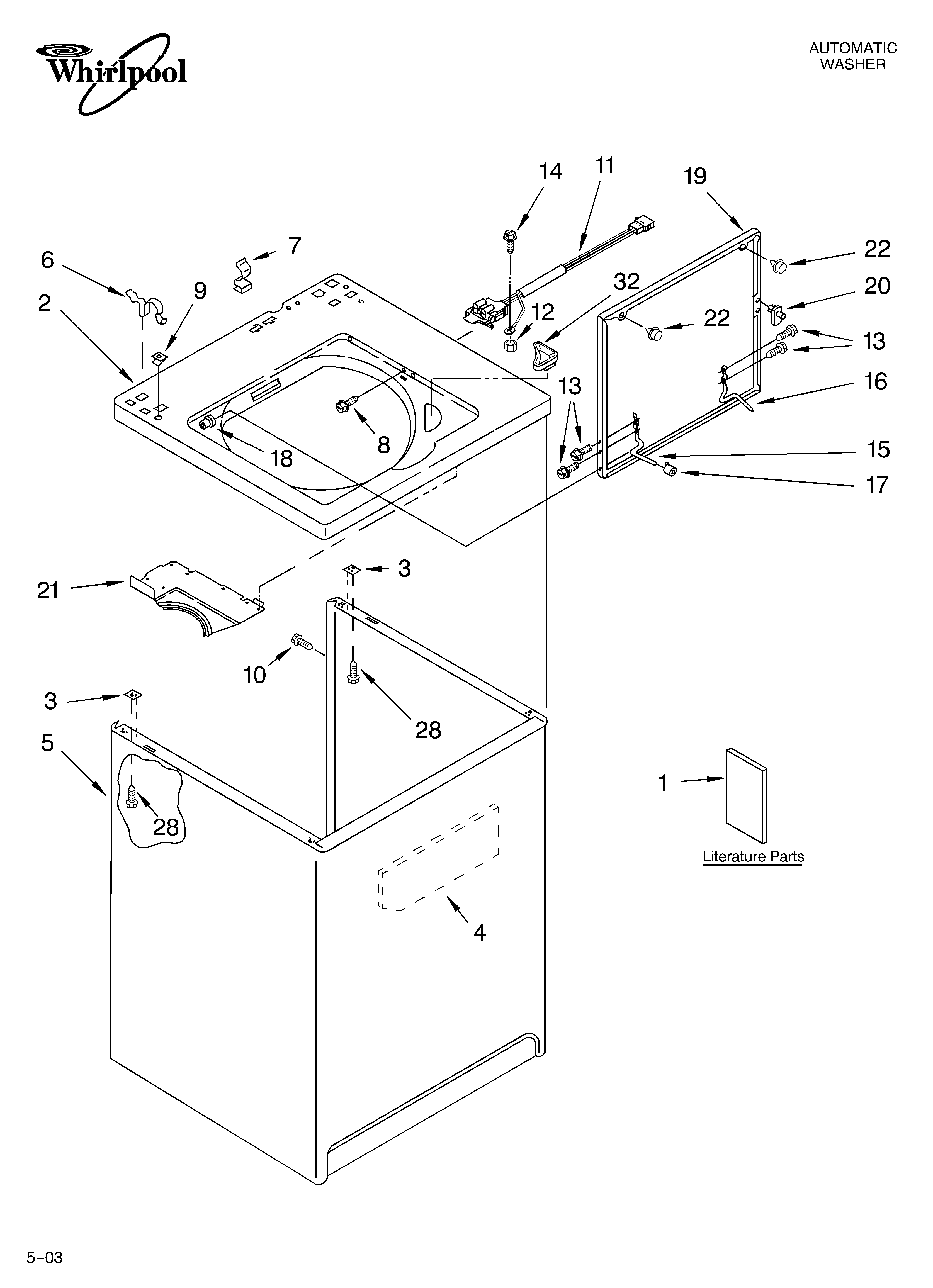 Top and cabinet parts