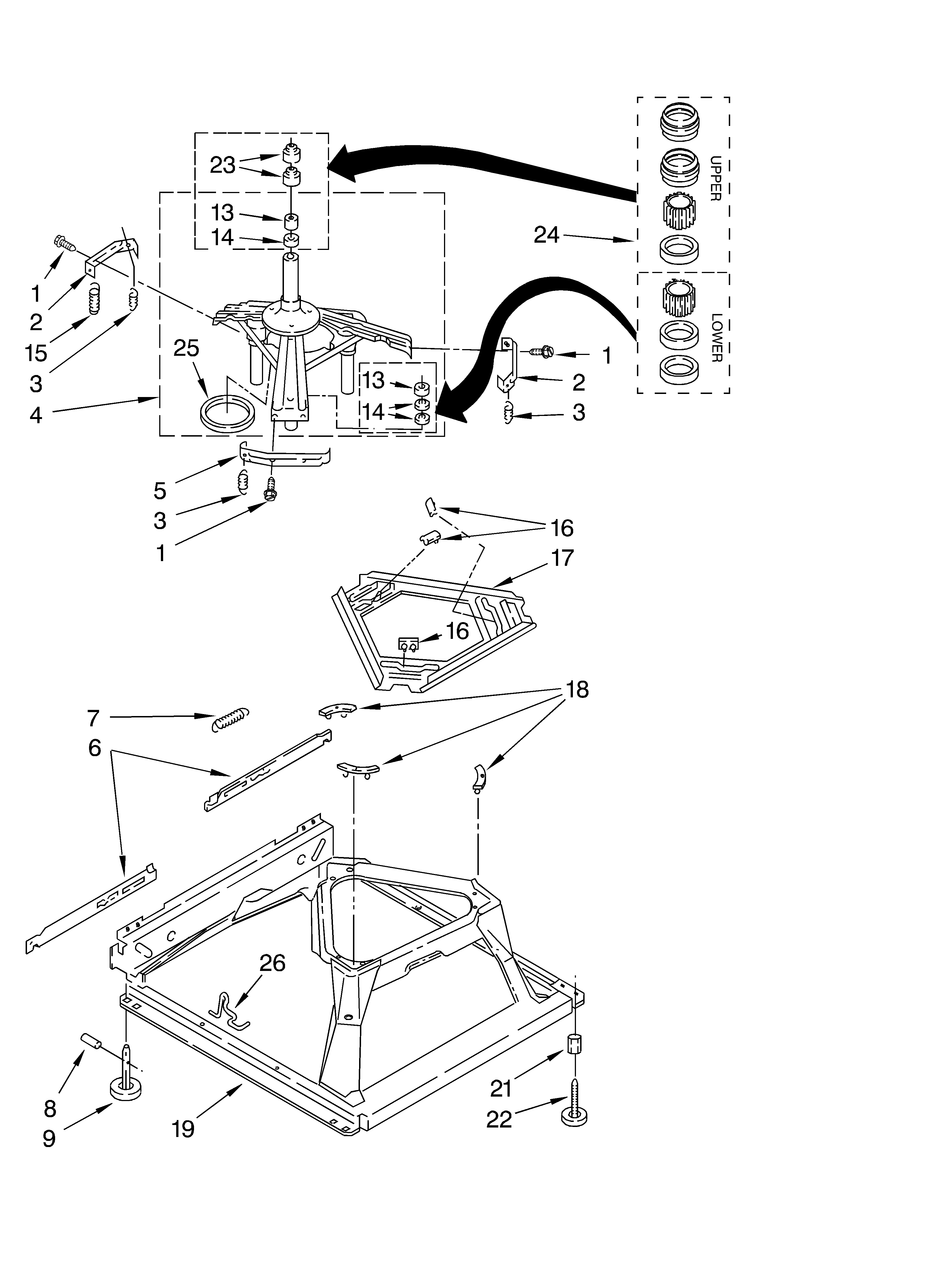 Machine base parts