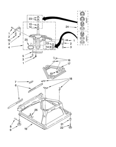 Machine base parts