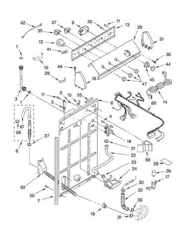 Controls and rear panel parts