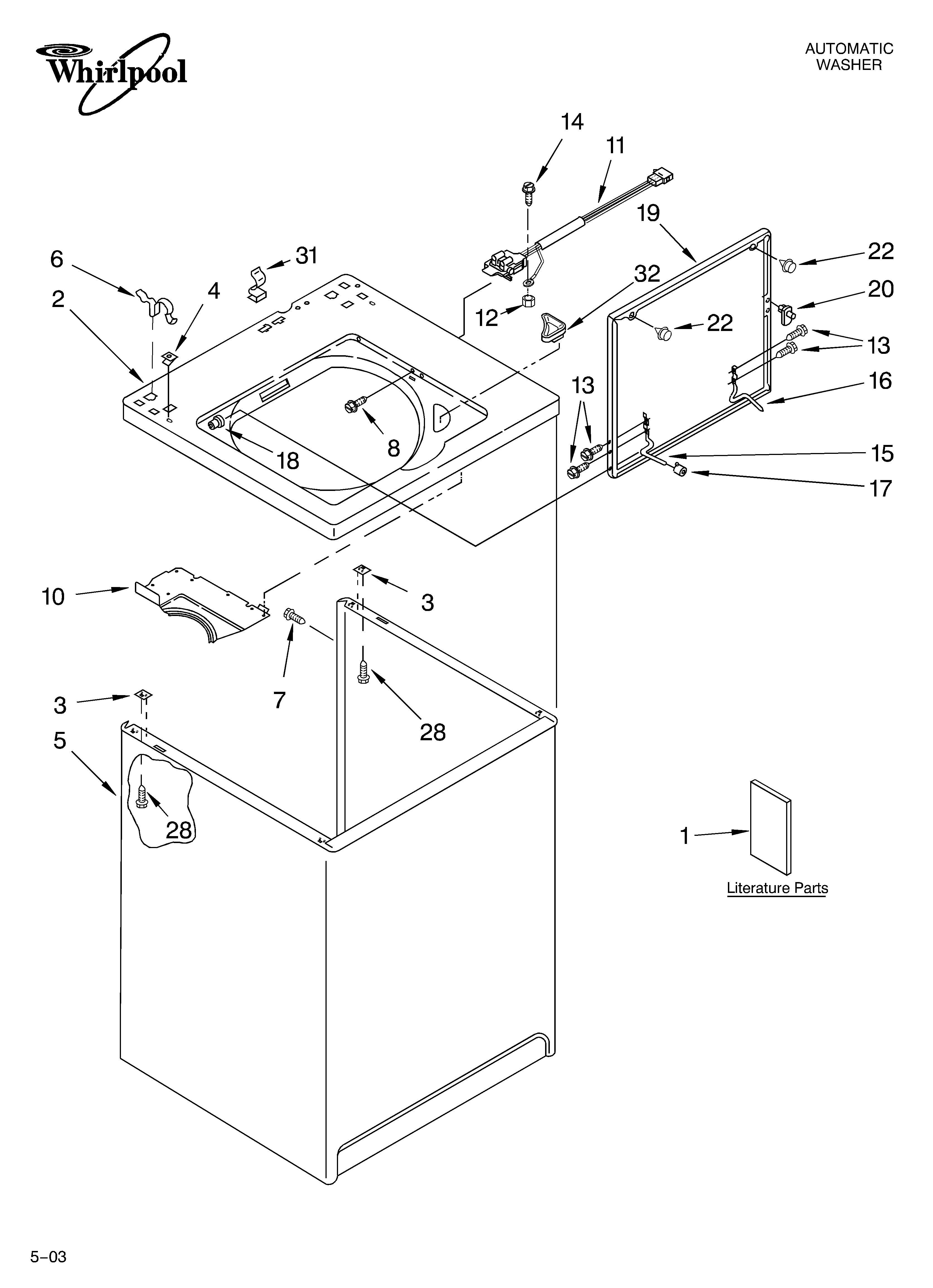 Top and cabinet parts