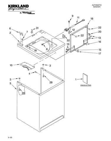 Top and cabinet parts