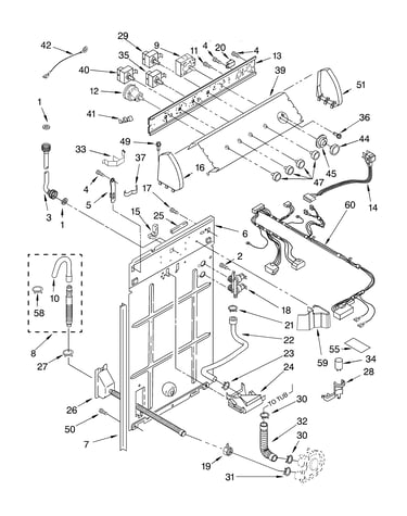 Controls and rear panel parts