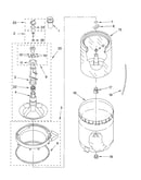 Agitator, basket and tub parts