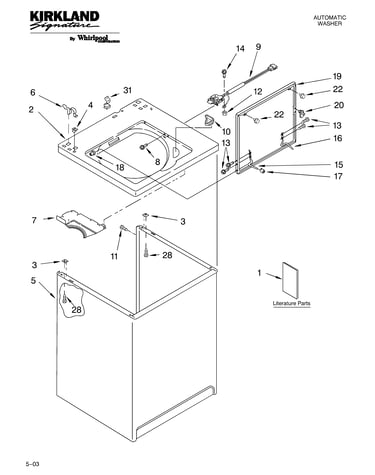 Top and cabinet parts